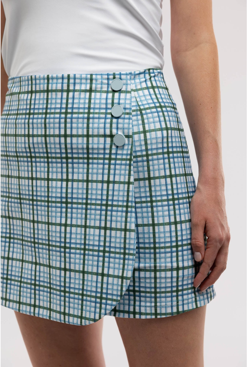 Lainie Skort - Meadow Plaid
