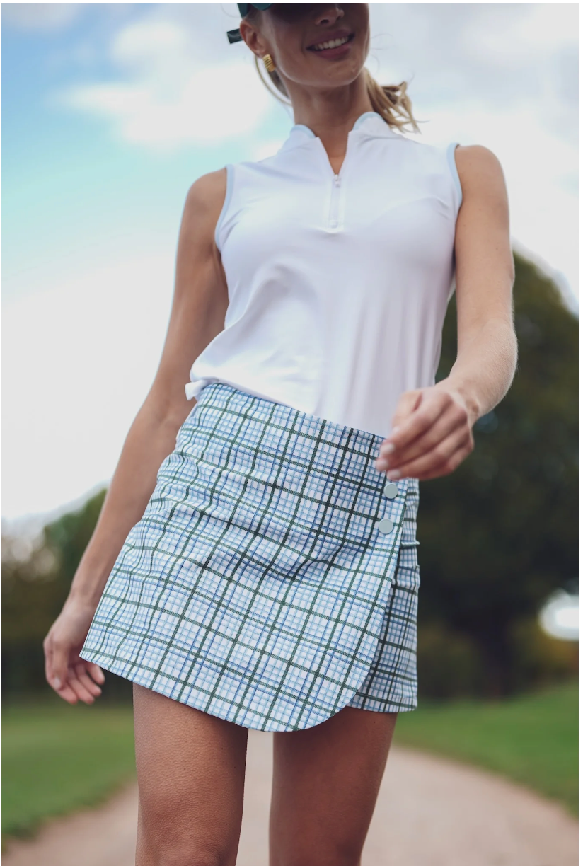 Lainie Skort - Meadow Plaid