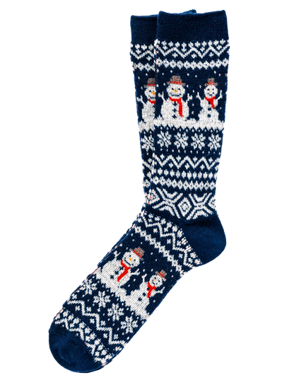 Snowman Fair Isle Socks