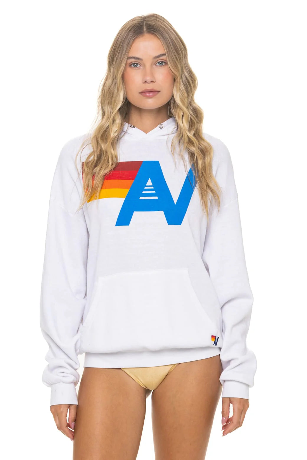 Logo Pullover Relaxed Hoodie - White