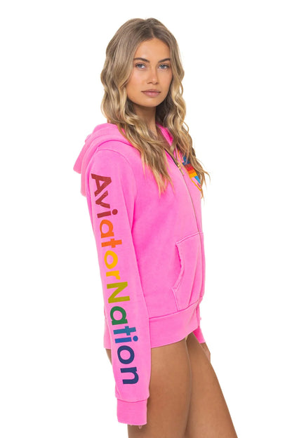 Aviator Nation Hoodie - Neon Pink