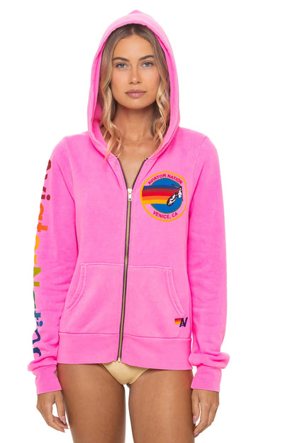 Aviator Nation Hoodie - Neon Pink