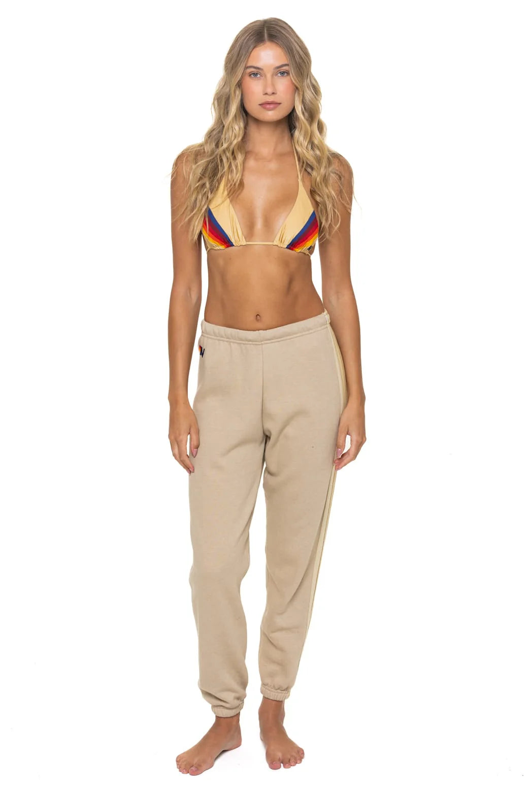 5 Stripe Sweatpants - Sand/Tan