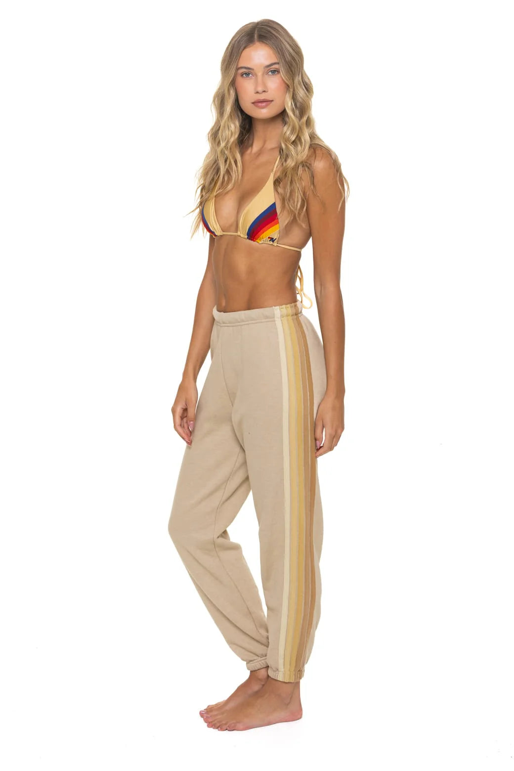 5 Stripe Sweatpants - Sand/Tan