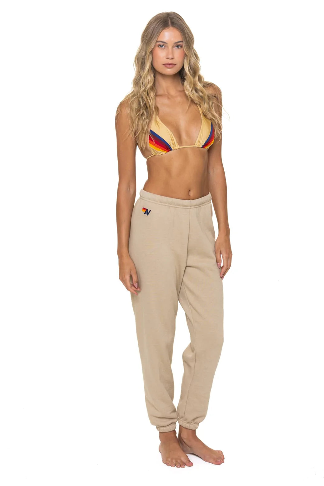5 Stripe Sweatpants - Sand/Tan