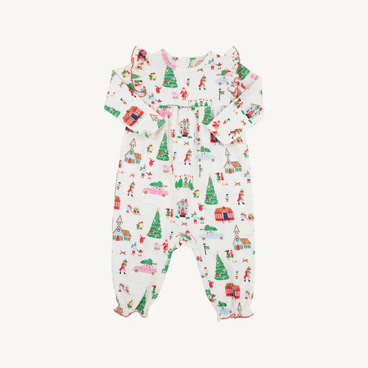 Leigh Anne Angel Sleeve Romper - Make the Season Bright