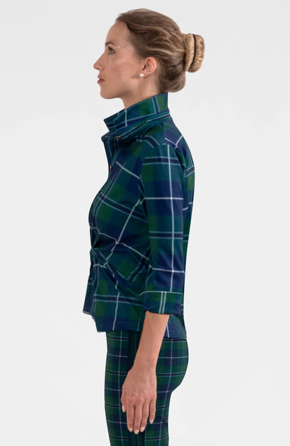 Twist & Shout Top - Green Multi Melville Tartan