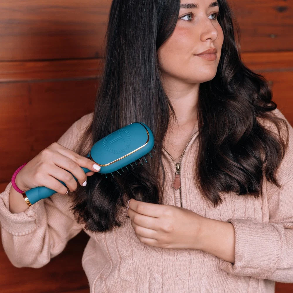 Detangler Hair Brush for Fine Hair - Teal With It
