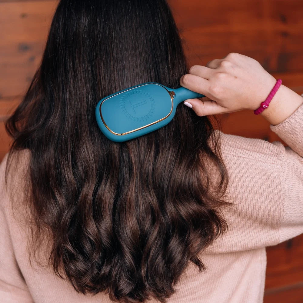 Detangler Hair Brush for Thick Hair - Teal With It