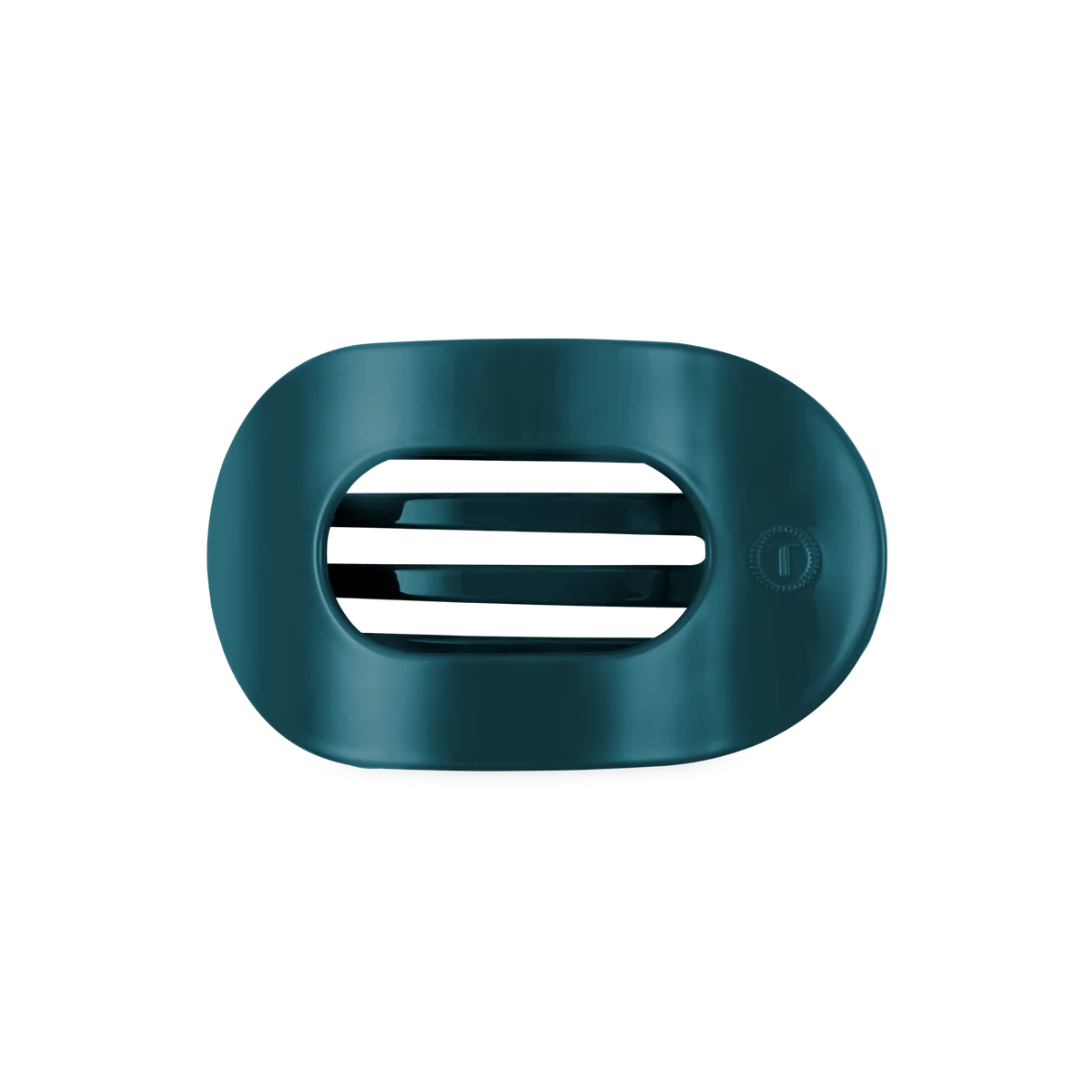 Teal With It Medium Flat Round Hair Clip