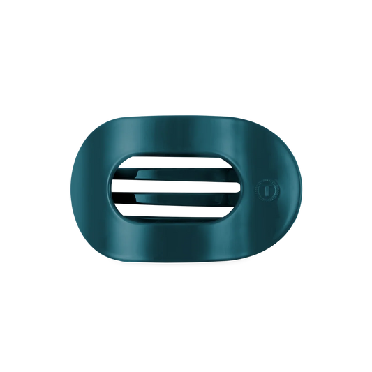 Teal With It Medium Flat Round Hair Clip