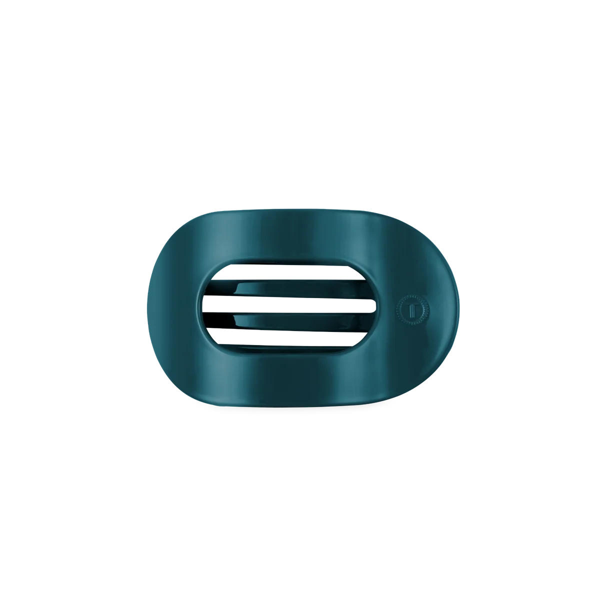 Teal With It Small Flat Round Hair Clip