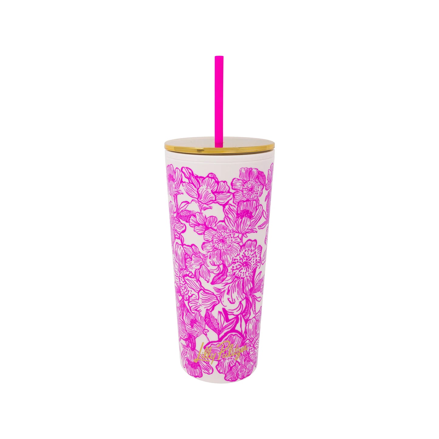 Tumbler With Straw - Unforgettable Pink