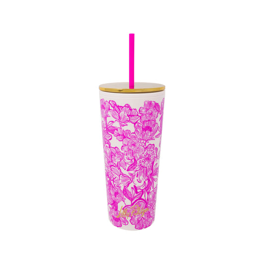 Tumbler With Straw - Unforgettable Pink