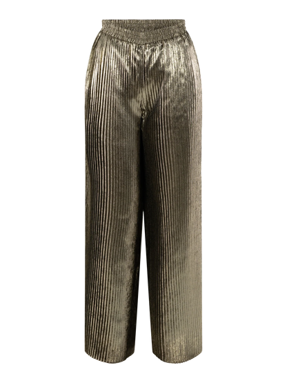 Pleated Pant - Black/Gold