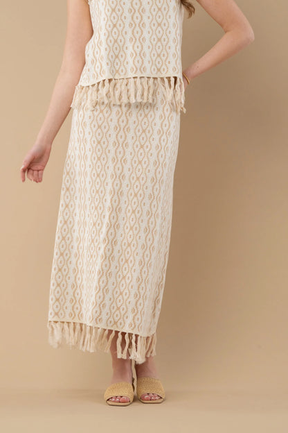 Capri Knit Tank - Blanc Petals