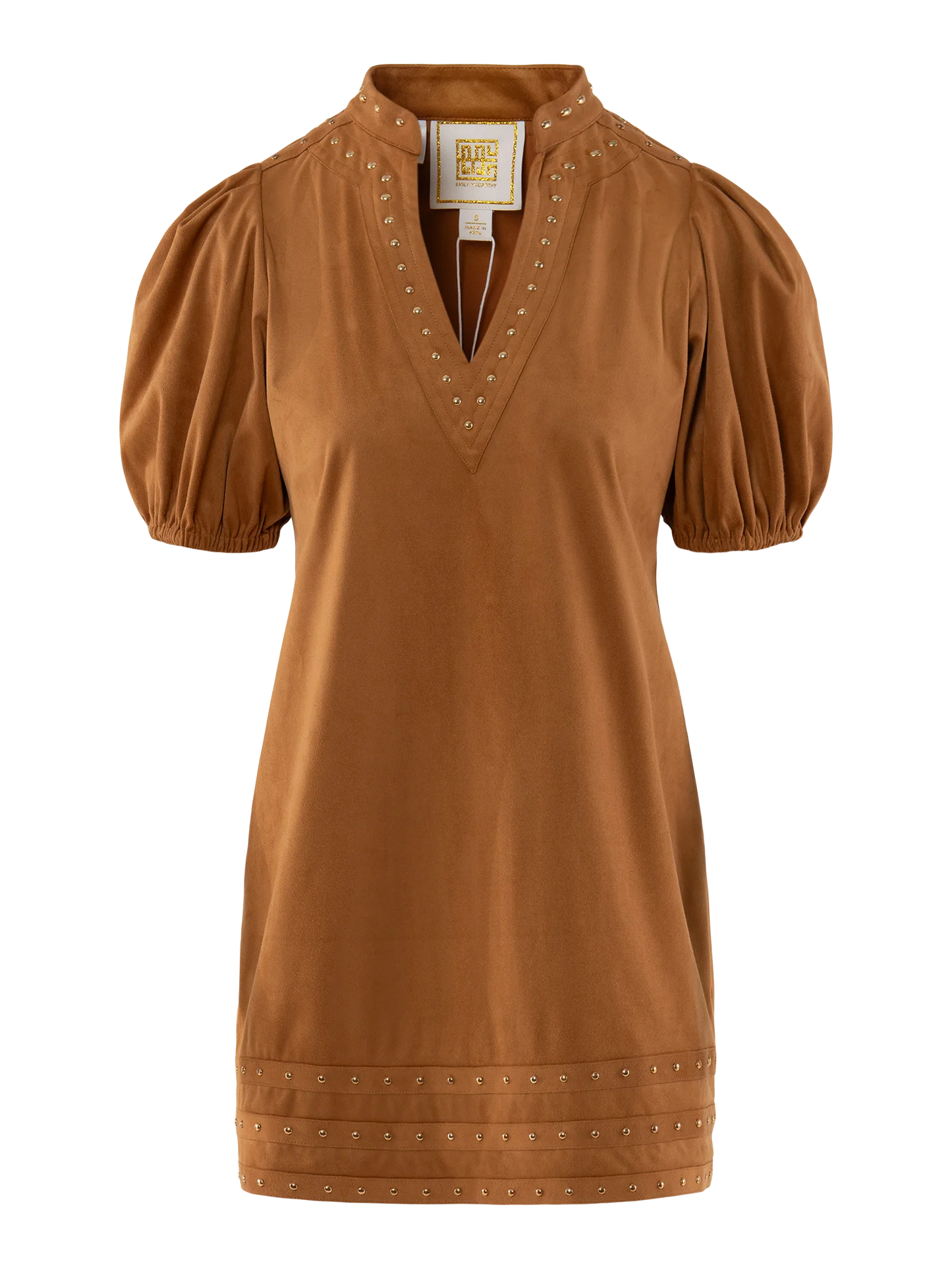 Hampton Mini Dress - Brown Sugar Suede