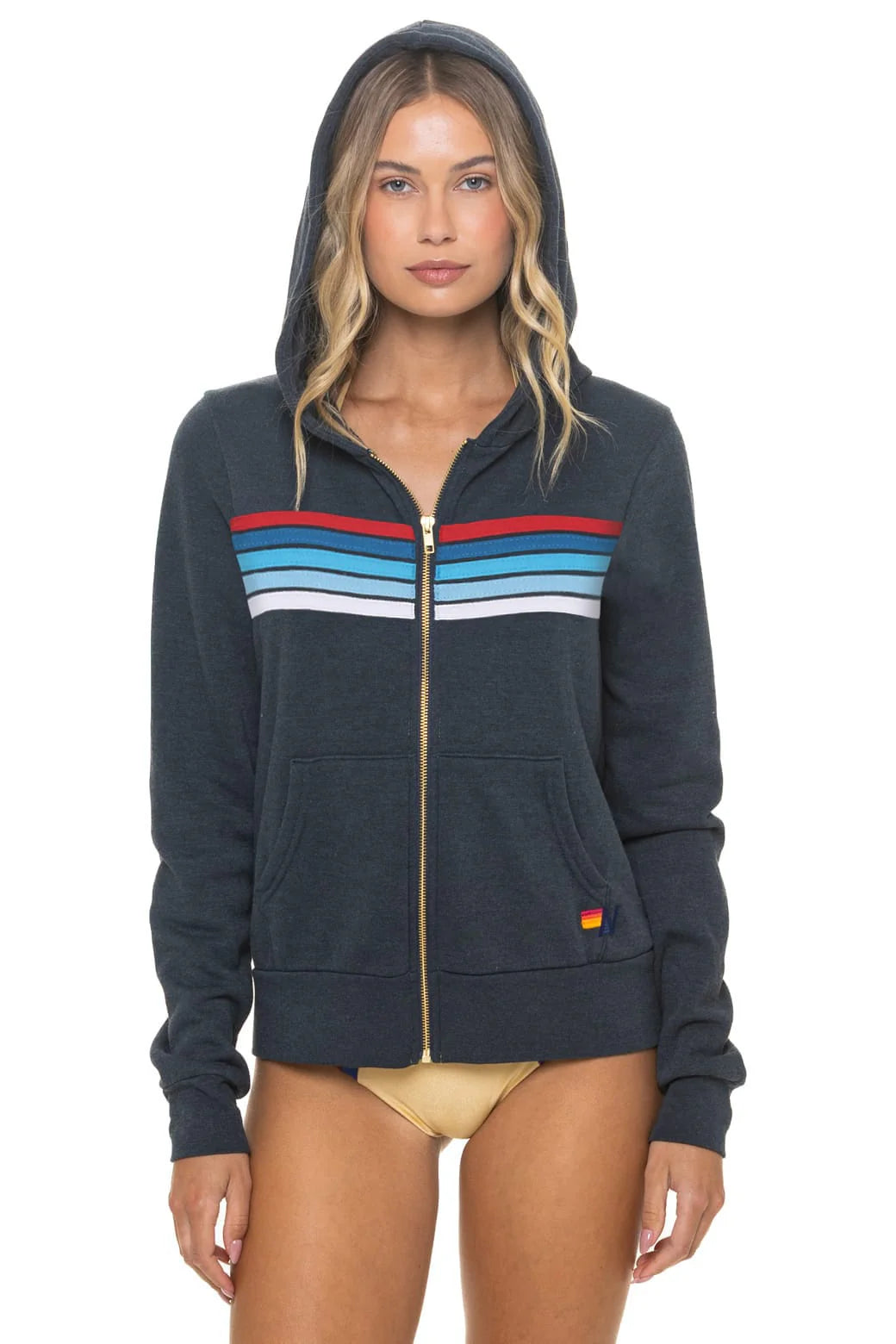 5 Stripe America Zip Hoodie - Charcoal USA