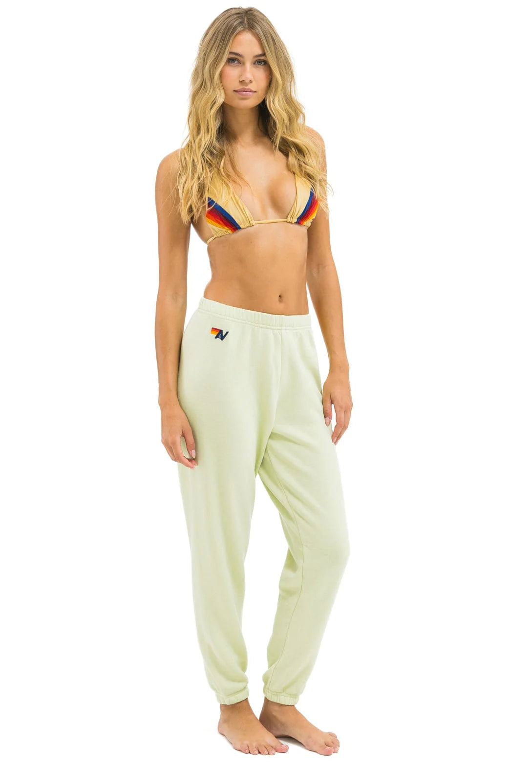 5 Stripe Sweatpants - Lime/Cream/White Neon