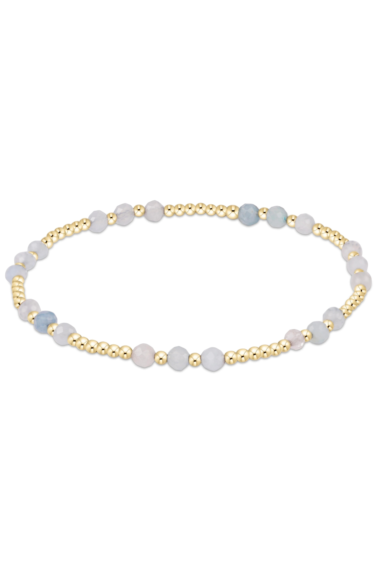 joy gem 3mm bracelet - aquamarine