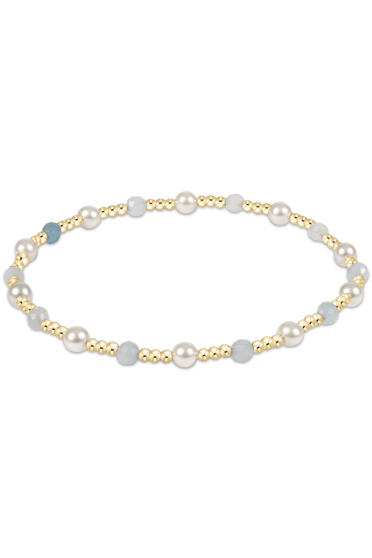 pearl sincerity 4mm gem bracelet - aquamarine