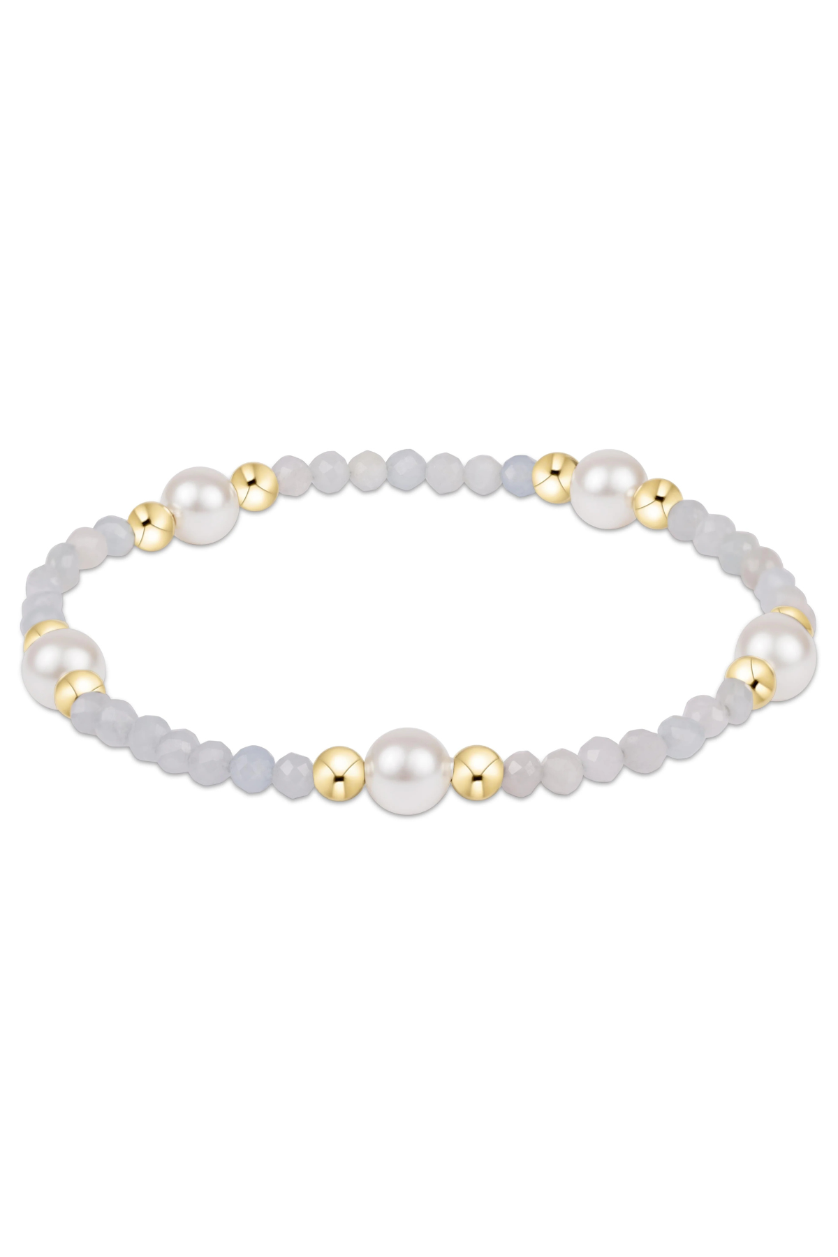 purpose pearl 6mm gem bracelet - aquamarine