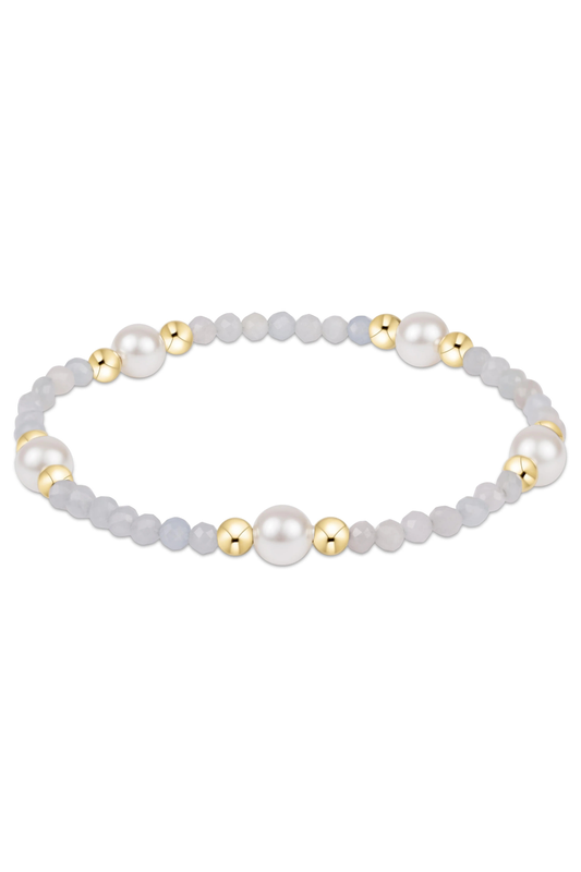 purpose pearl 6mm gem bracelet - aquamarine
