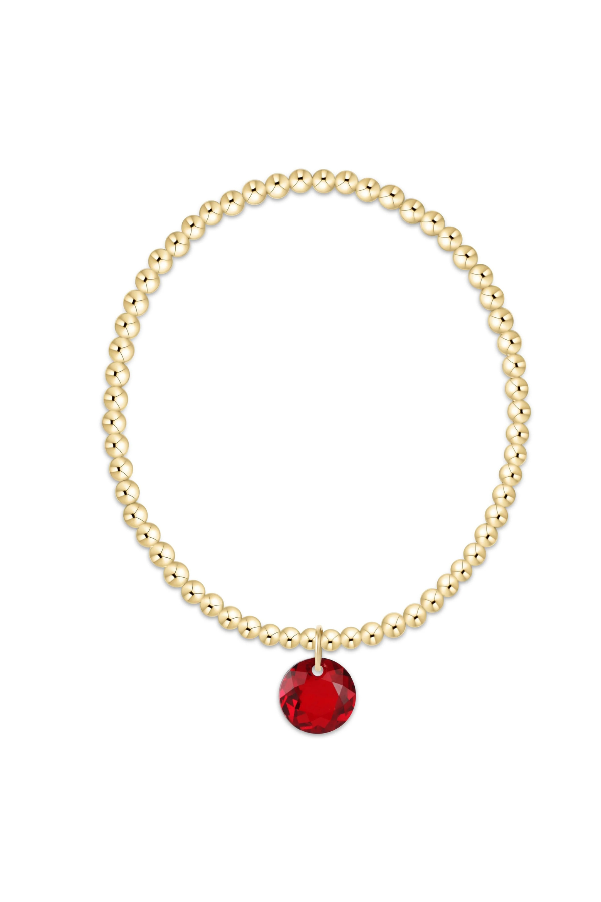 classic gold 3mm bracelet - reflection charm - 01
