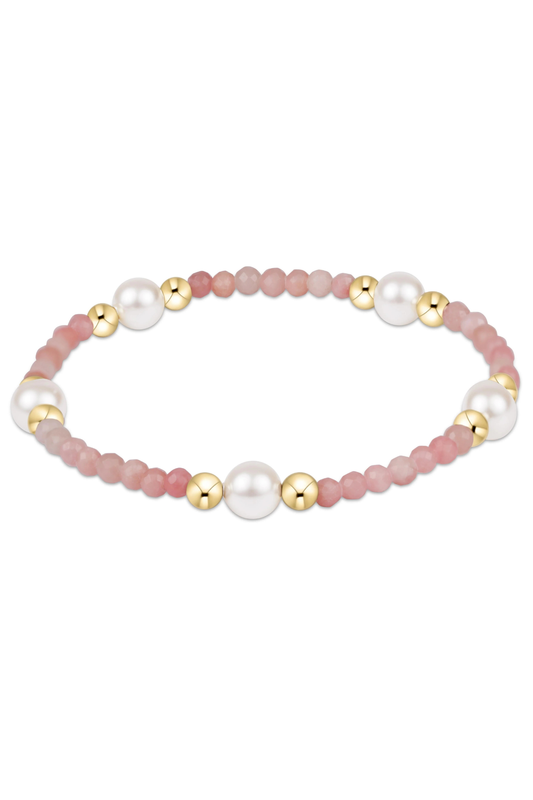 purpose pearl 6mm gem bracelet - pink opal