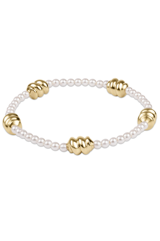 admire gold 3mm pearl bracelet