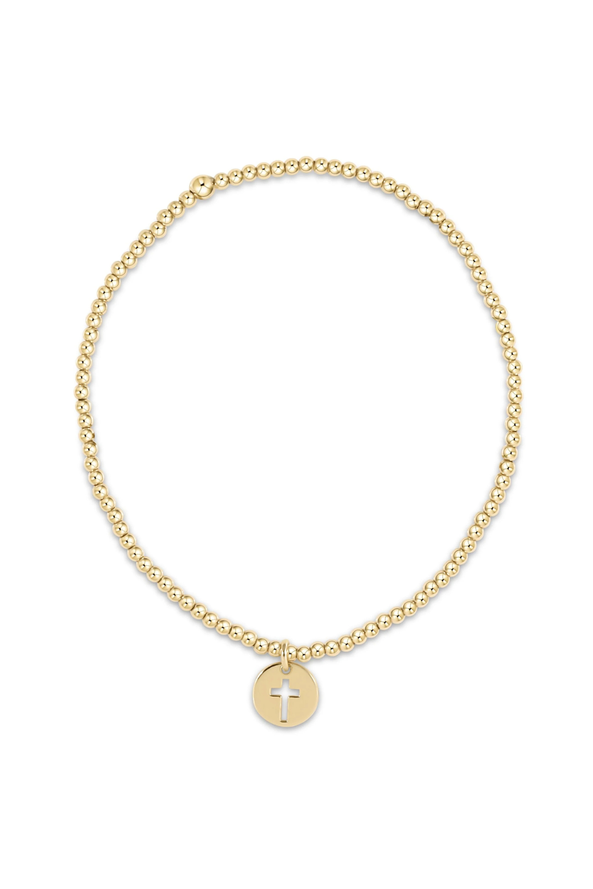 classic gold 2mm bracelet - blessed small gold disc