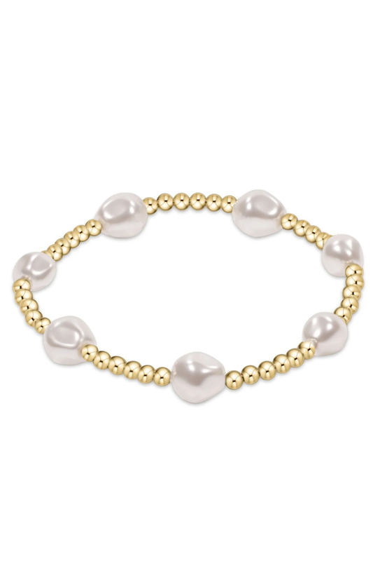 admire pearl 3mm gold bracelet