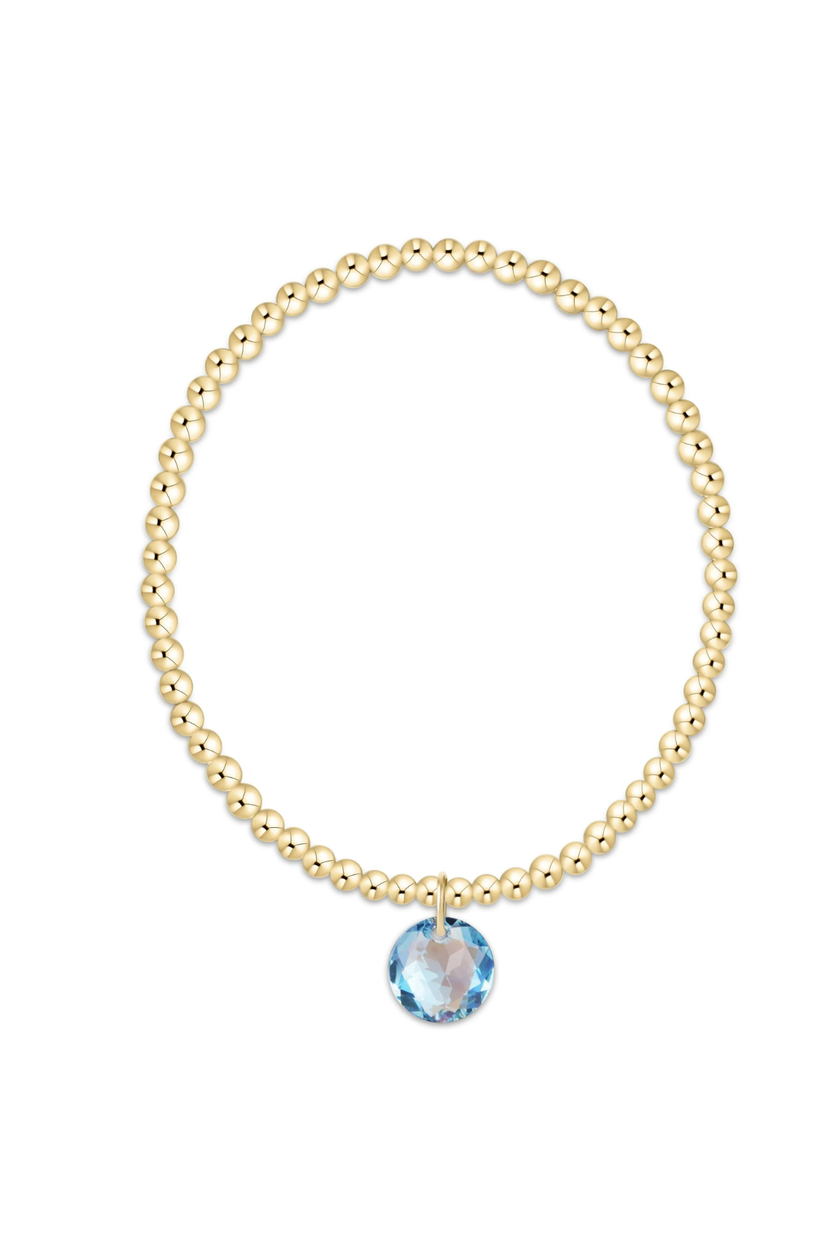 classic gold 3mm bracelet - reflection charm - 03
