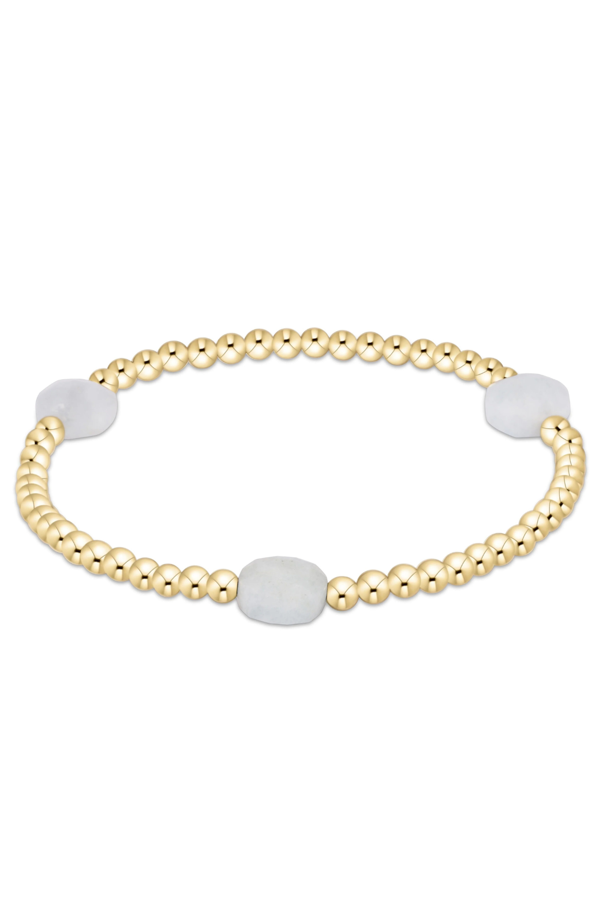 admire gem 3mm gold bracelet - aquamarine