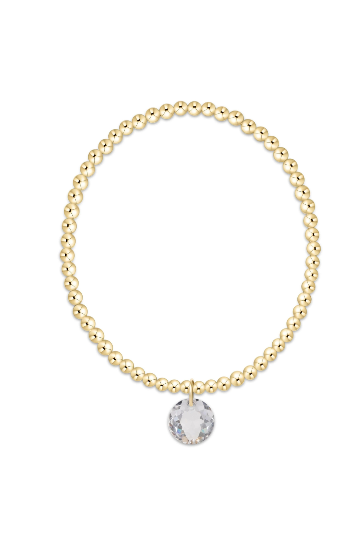 classic gold 3mm bracelet - reflection charm - 04