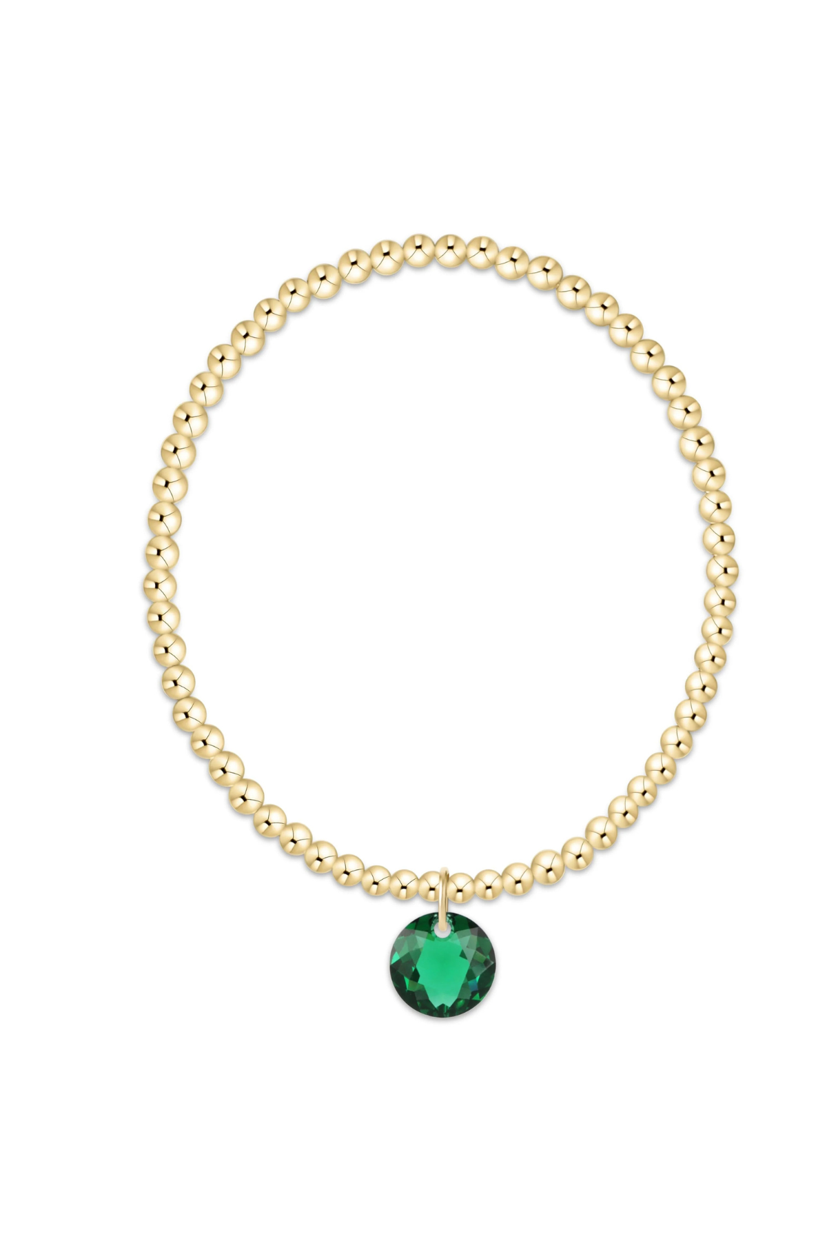 classic gold 3mm bracelet - reflection charm - 05
