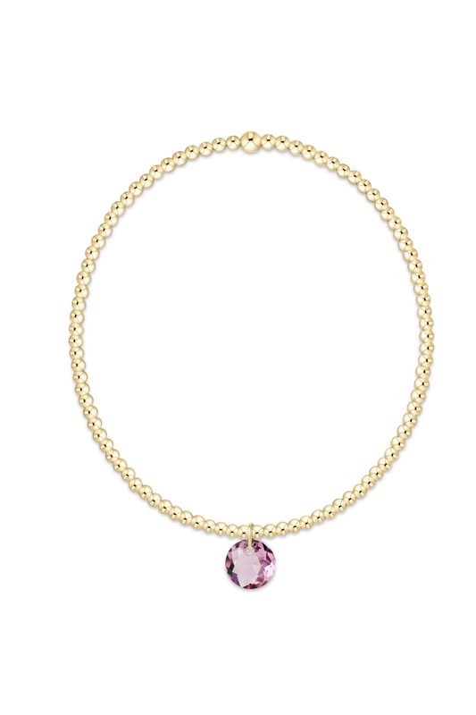 classic gold 2mm bracelet - reflection small charm - 02