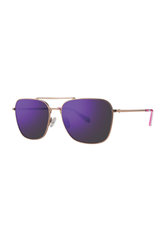 Lilly Pulitzer Kate Sunglasses - Shiny Gold/Lavender Mirror
