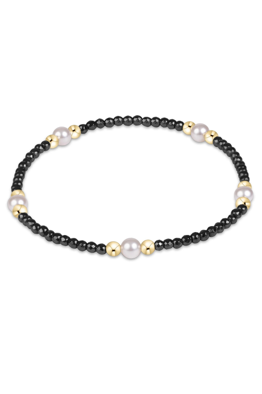 purpose pearl 4mm faceted hematite bracelet