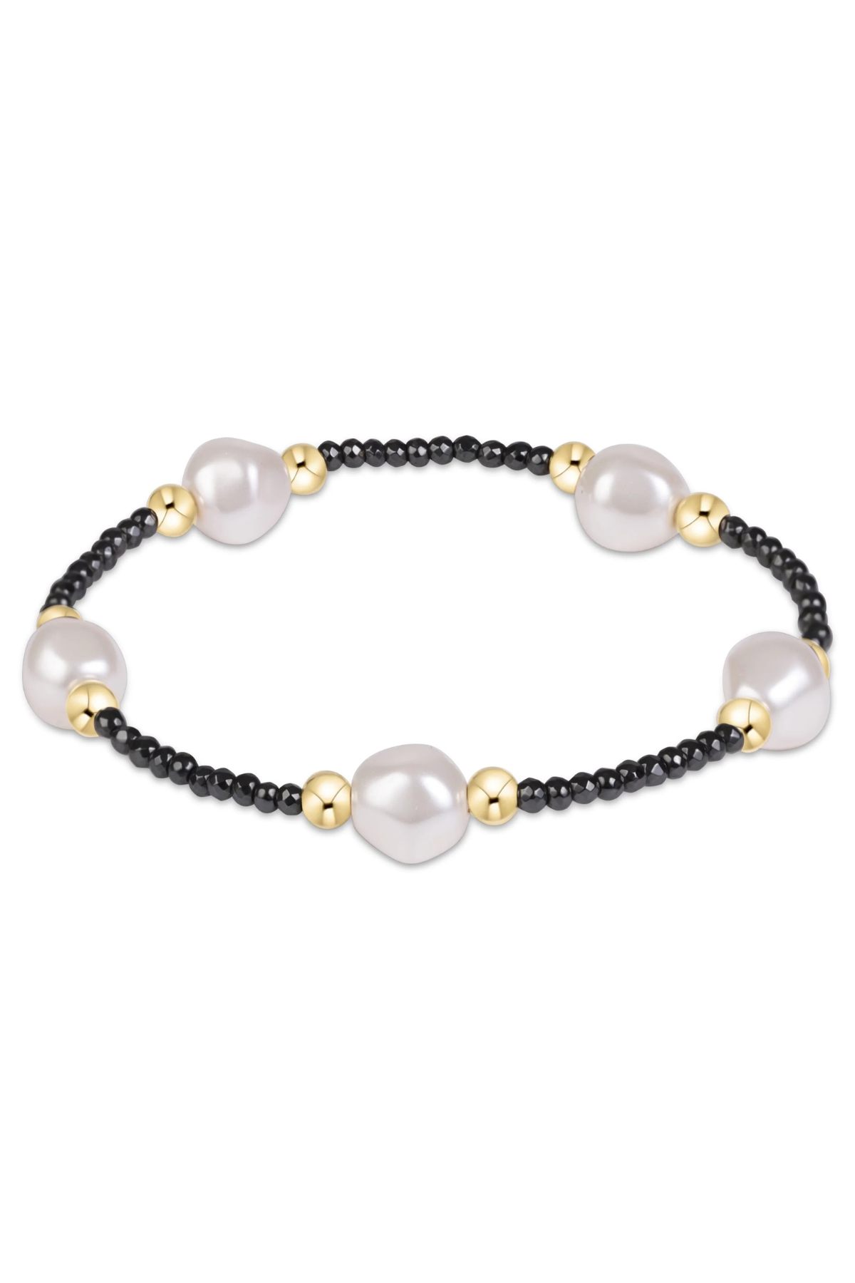 purpose admire pearl 8mm faceted hematite bracelet