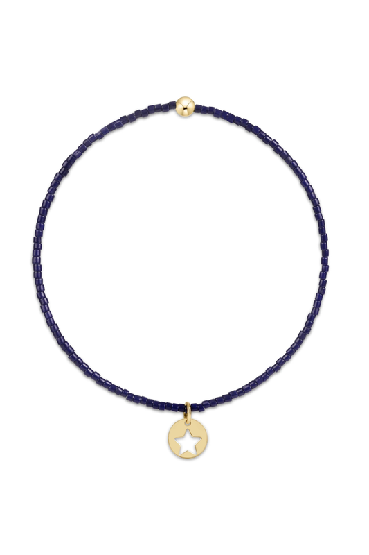 Hope Classic Bracelet - Navy - Star Small Gold Disc