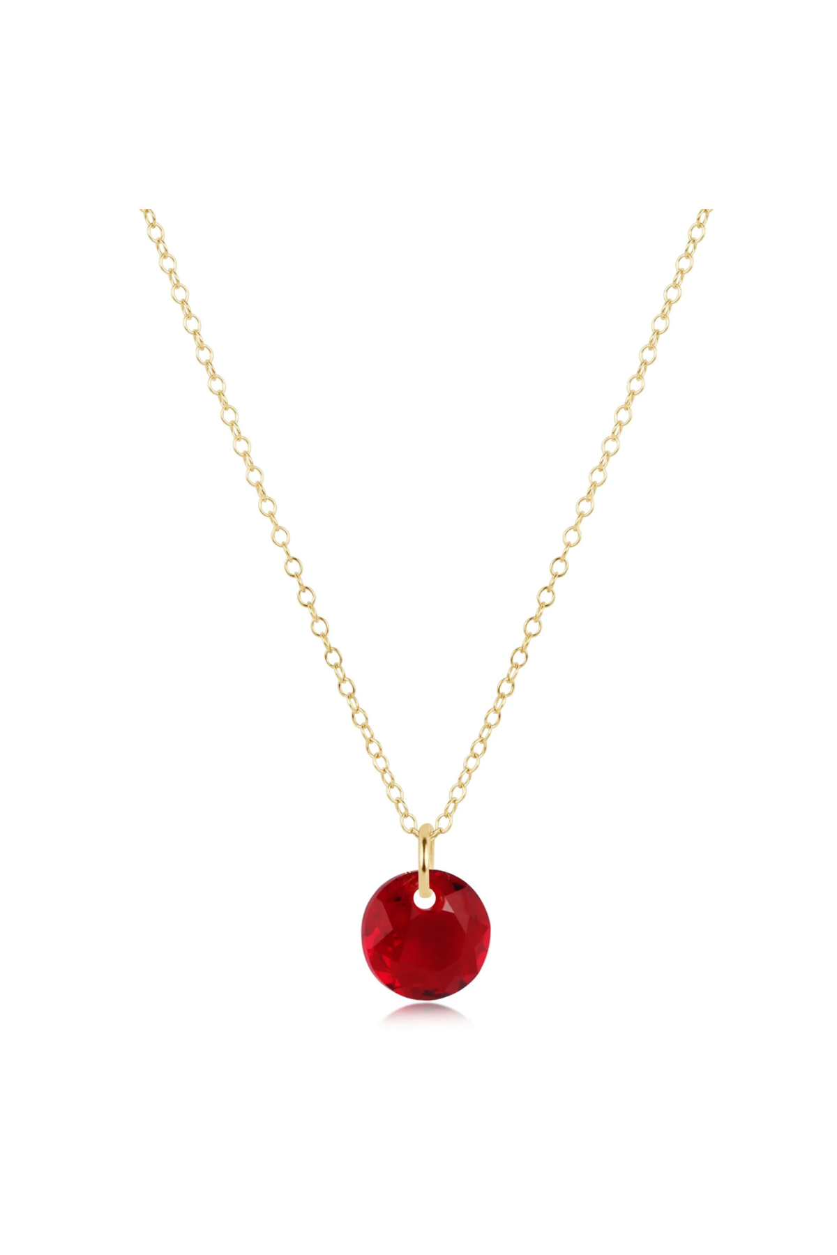 16" necklace gold - reflection small charm - 01