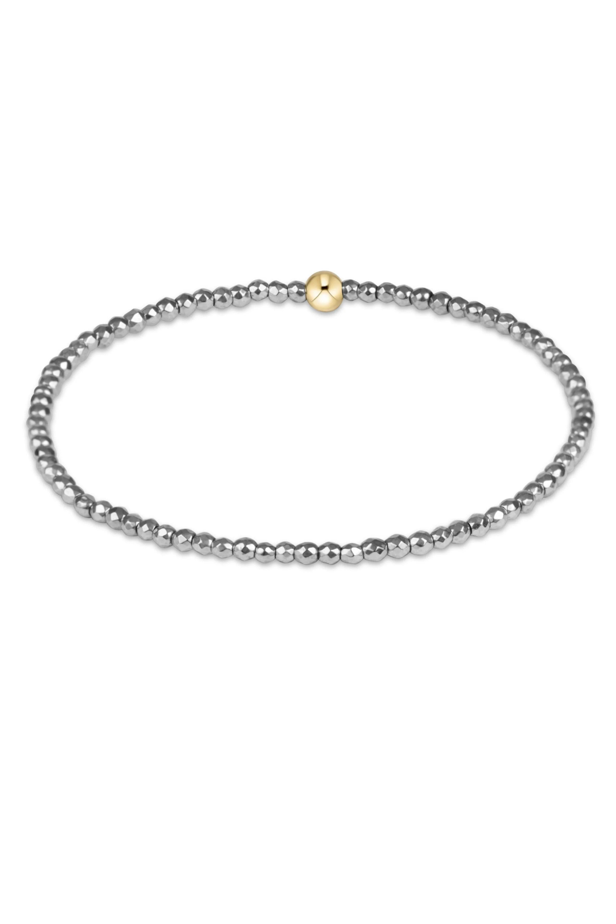 classic silver faceted hematite 2mm bracelet