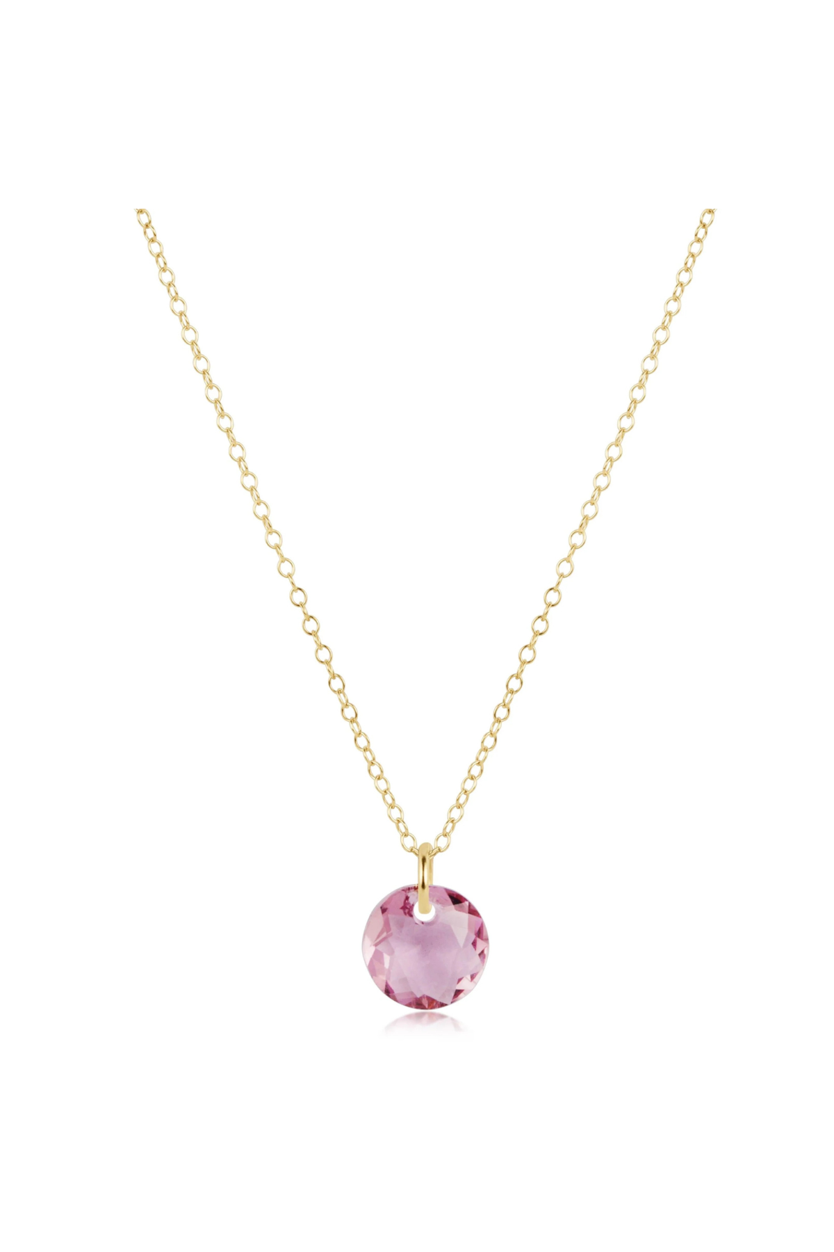 16" necklace gold - reflection small charm - 02