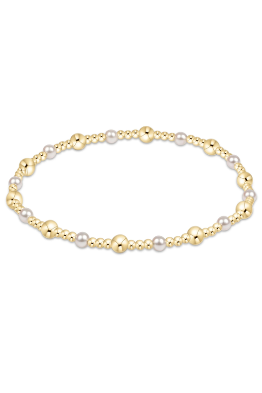 sincerity gold & pearl 4mm bracelet
