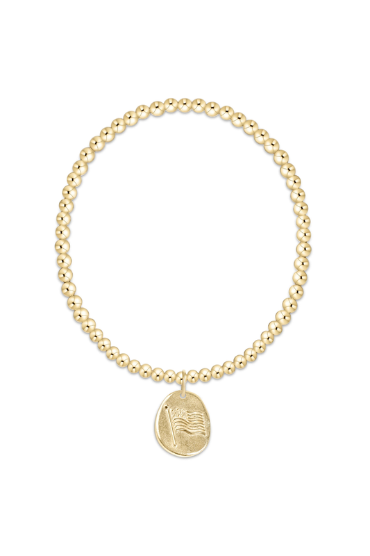 Extends Classic Gold 3mm Bracelet - Inspire America Gold Disc