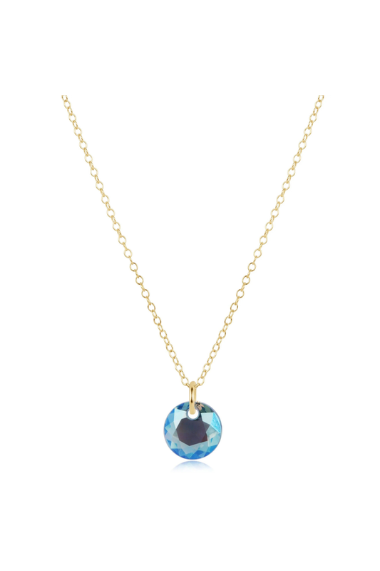 16" necklace gold - reflection small charm - 03