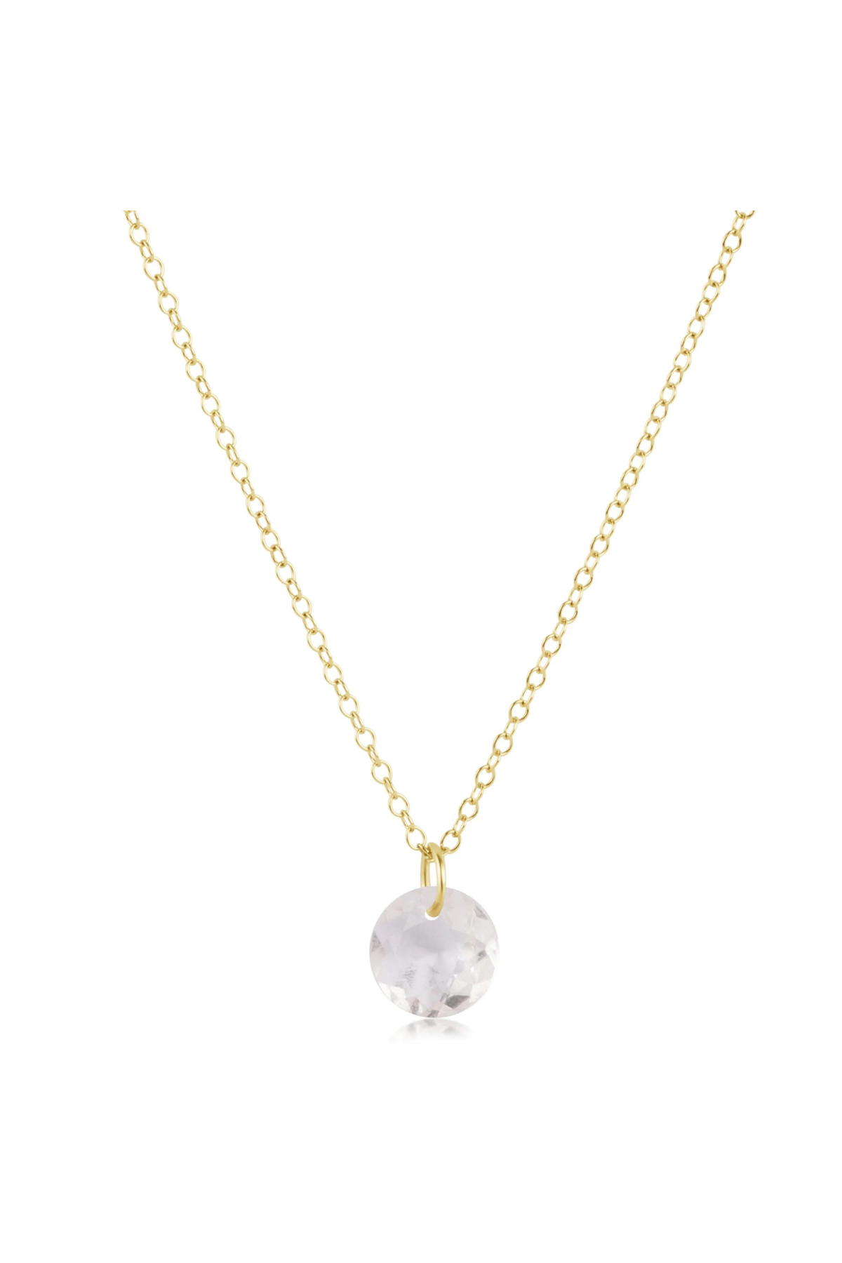16" necklace gold - reflection small charm - 04