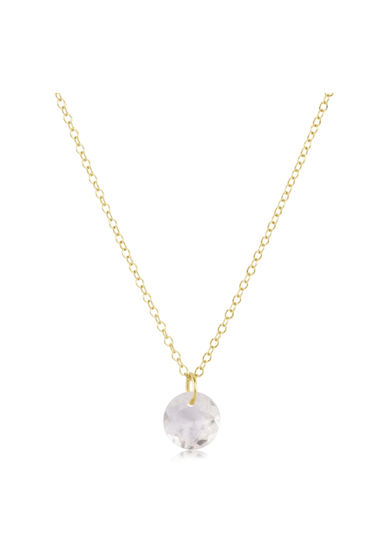 16" necklace gold - reflection small charm - 04