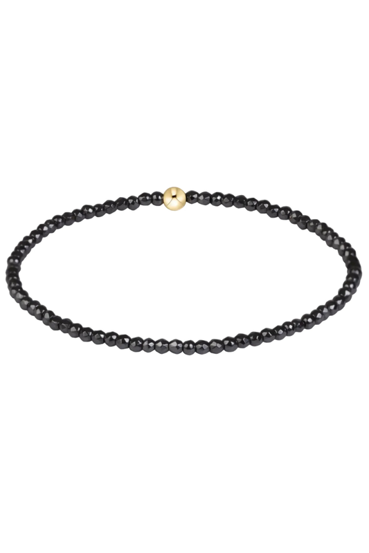 classic faceted hematite 2mm bracelet
